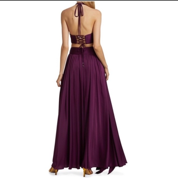 PatBO Sleeveless Cut Out Gown Deep Purple Sz 4 NWT! - Picture 5 of 6